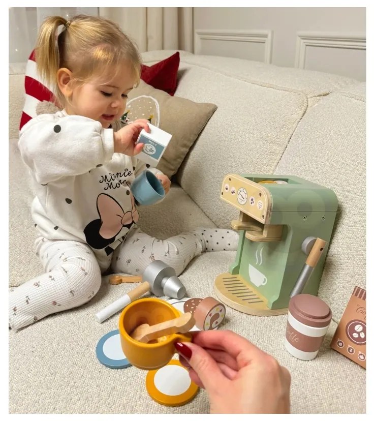 Woopie green drewniany ekspres do kawy 25 el cukiernia barista