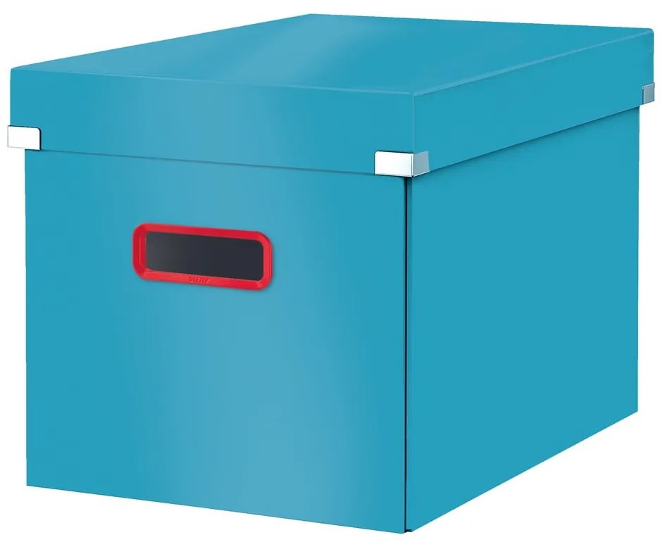Niebieski kartonowy pojemnik z pokrywką 32x36x31 cm Click&amp;Store – Leitz