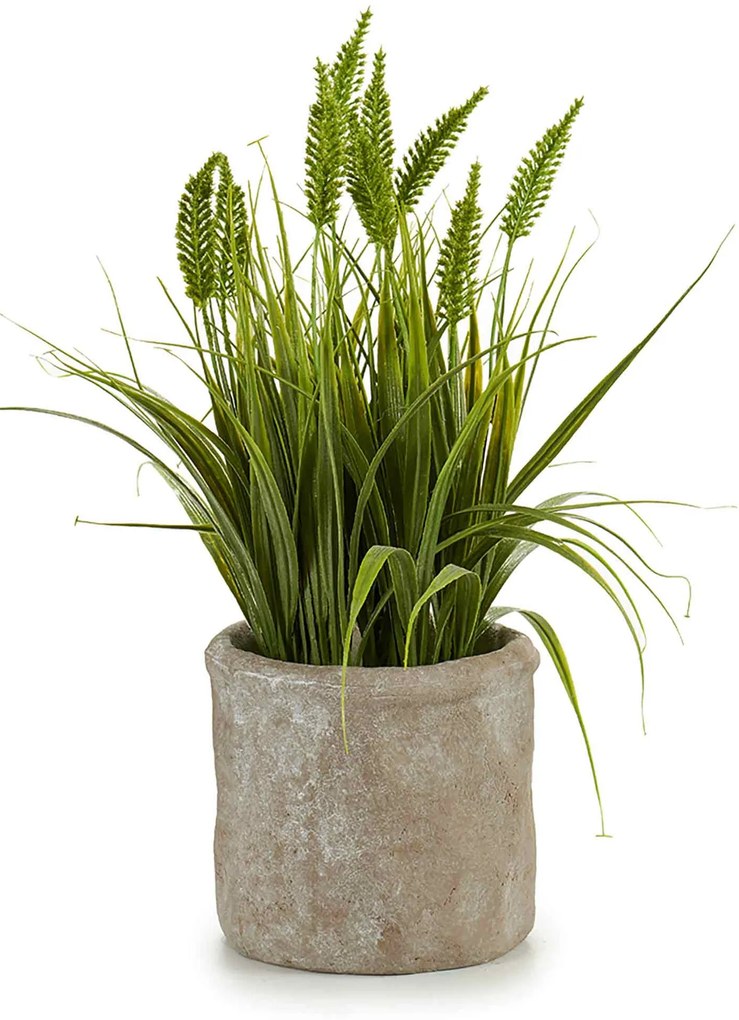 Sztuczna trawa w betonowej doniczce, 30 cm