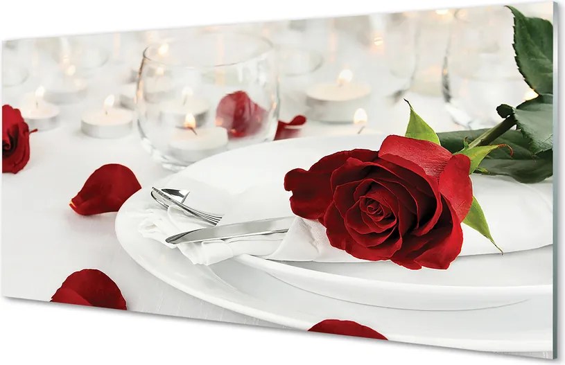 Panel nad Blat Kuchenny Wieczór przy Różach i Świecach