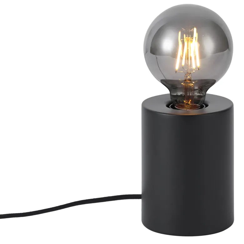 Nowoczesna lampa stołowa czarna 13 cm - Cylinder Nowoczesny Oswietlenie wewnetrzne