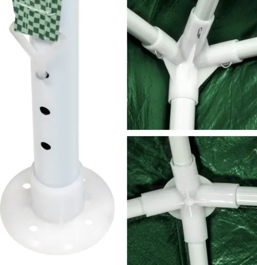 Pawilon ogrodowy 3 x 3 m + 2 ścianki boczne z oknami