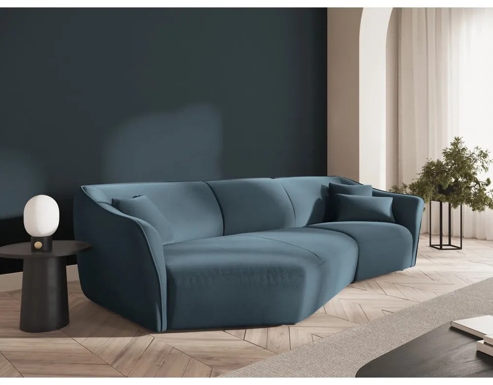 Niebieski aksamitny narożnik Tokyo – Cosmopolitan Design