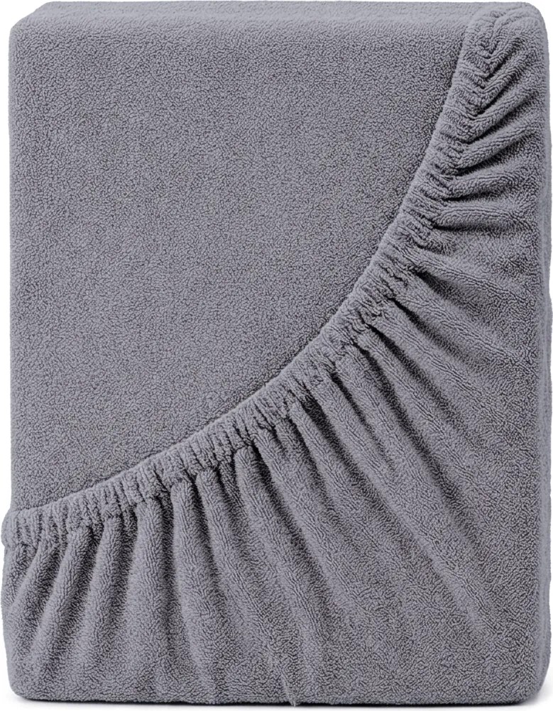 4Home prześcieradło frotte Ideal szary, 100 x 200 cm, 100 x 200 cm