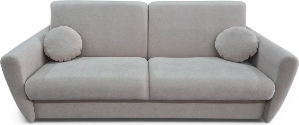 Jasnoszara sofa typu wersalka z poduszkami G7-K53