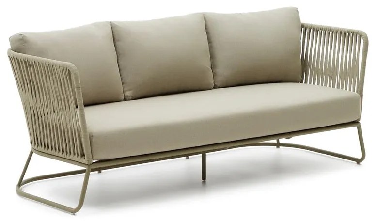 Stalowa sofa ogrodowa w kolorze khaki Saconca – Kave Home