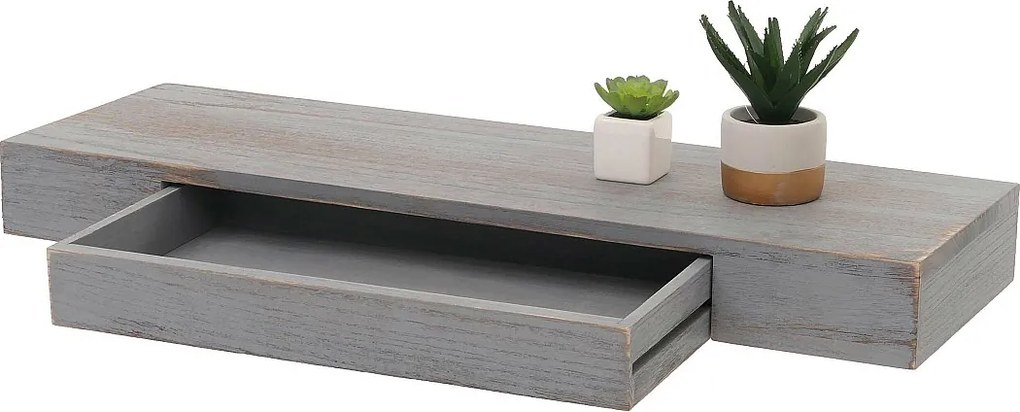 Półka ścienna MCW-H37 Szuflada,  szary, shabby