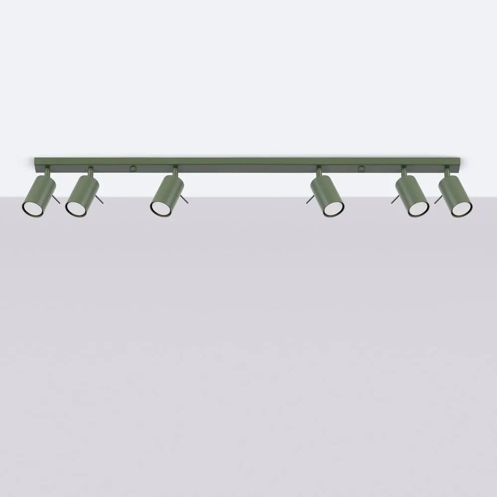Zielona lampa punktowa 6x117 cm Etna – Sollux