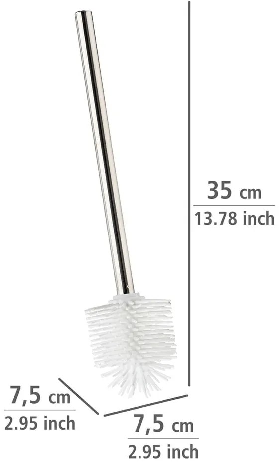 Zapasowa szczotka do WC z uchwytem ze stali nierdzewnej Wenko