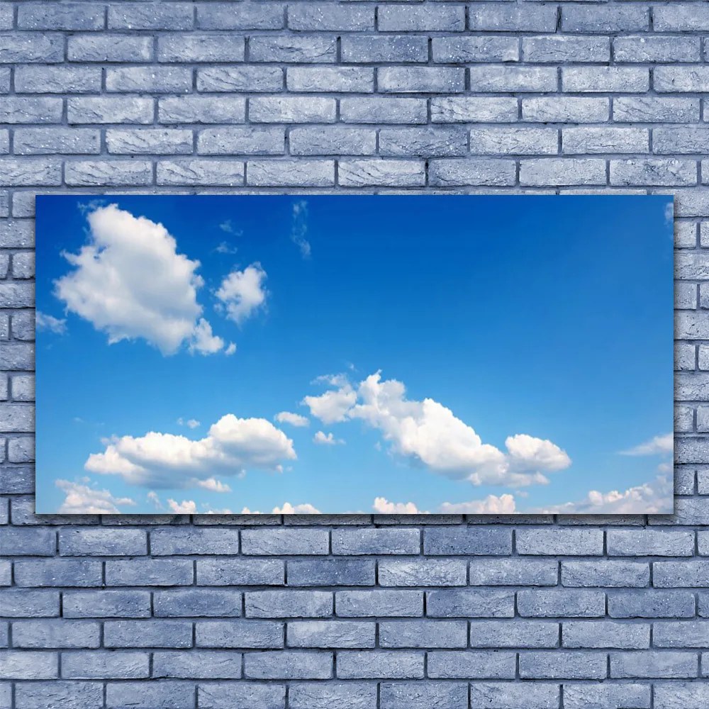 Obraz canvas Błękitny Nieboskłon z Chmurami