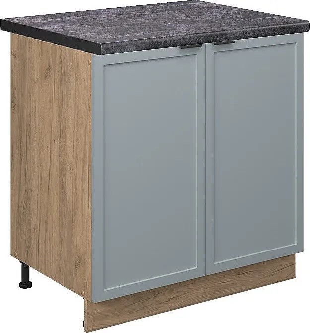 Szafka pod zlew jasnoniebiesko-szary 80x60x82 fame-line