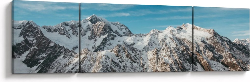 Obraz ośnieżonych szczytów, Fiordland (170x50 cm)