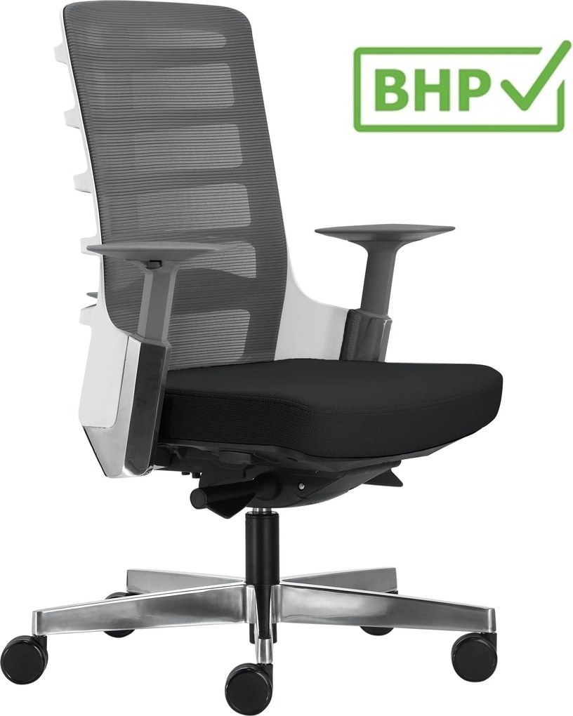 Fotel biurowy Spinelly M 998W biały, zgodny z normą BHP