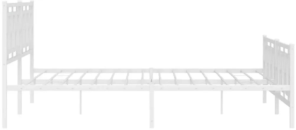 Białe metalowe loftowe łóżko małżeńskie 200x200 cm S0-D01