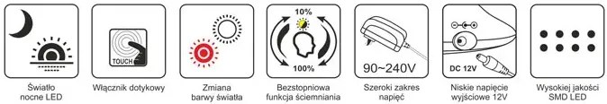 Biała regulowana lampka biurkowa LED z pojemnikiem - A684-Azla