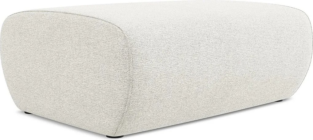 Pufa - z tkaniny szenilowej - biały - NANEA