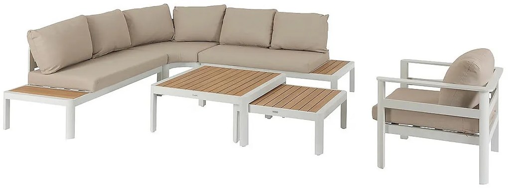 Zestaw aluminiowy NEW YORK dla 6 osób (biały)