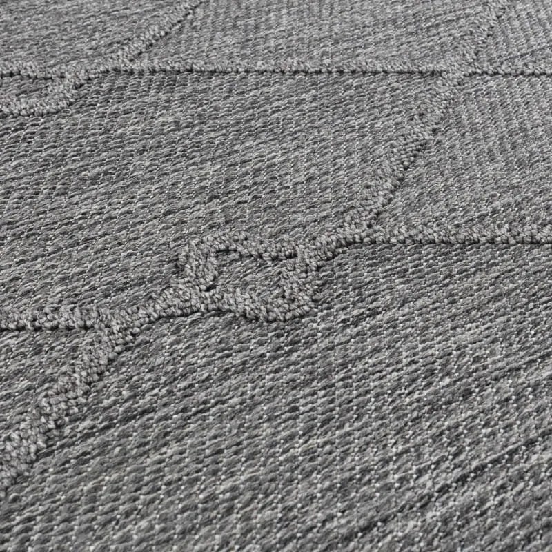 Dywan zewnętrzny sznurkowy Patara Boho szary 120 cm x 170 cm