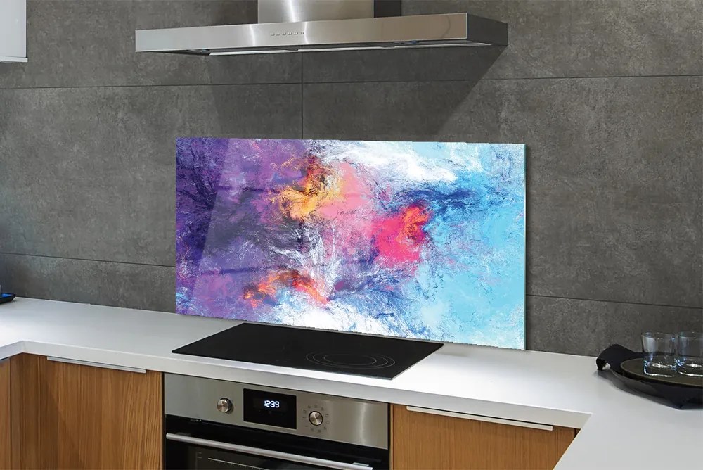 Panel nad Blat Kuchenny Kolorowe Mazy na Płótnie