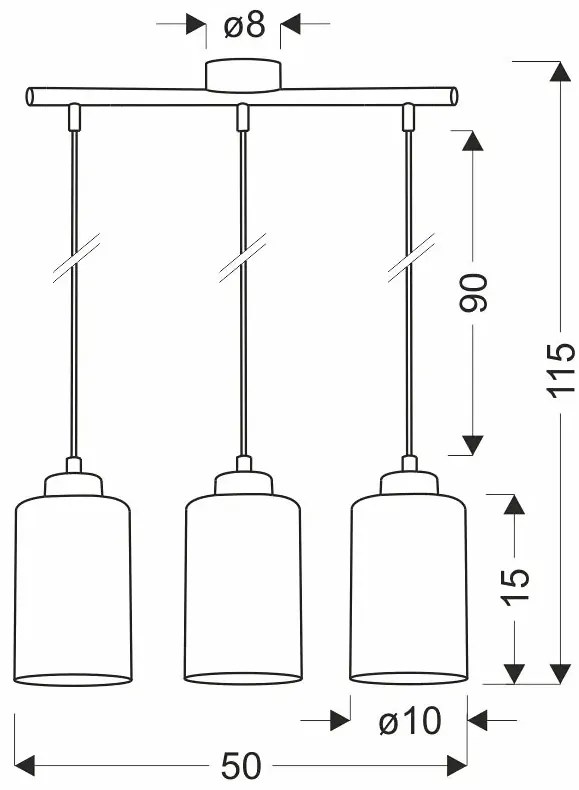 Nowoczesna lampa wisząca ze złotymi kloszami - D276-Evel