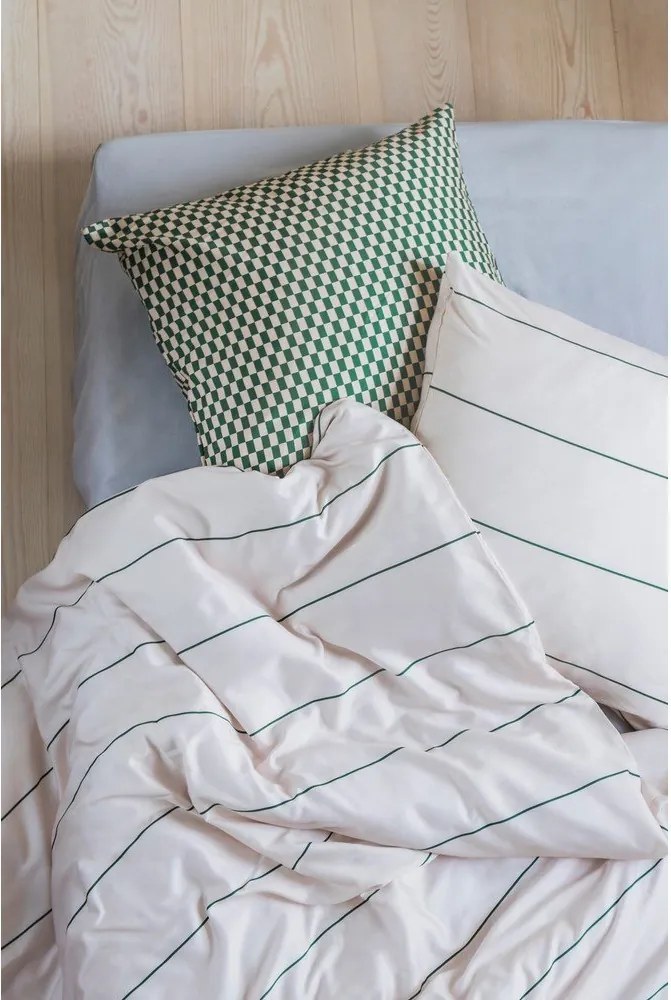 Beżowa pościel jednoosobowa z satyny bawełnianej 140x200 cm Align – Mette Ditmer Denmark