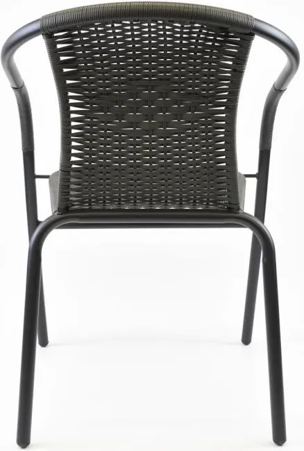 Krzesło bistro ogrodowe, składane, szare