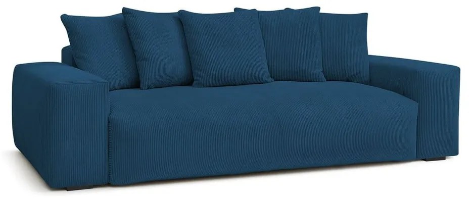 Ciemnoniebieska sztruksowa sofa 280 cm Voltaire – Bobochic Paris