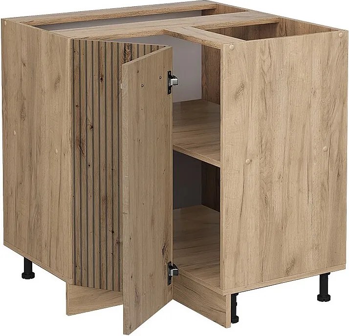 Szafka narożna dąb rzemieślniczy 75.6x60x81.6 r-line