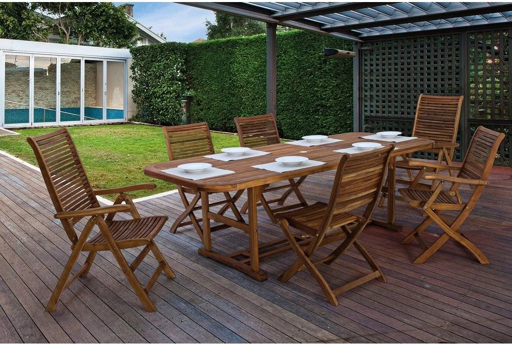 Drewniane krzesło ogrodowe w naturalnym kolorze Noemi – Bizzotto