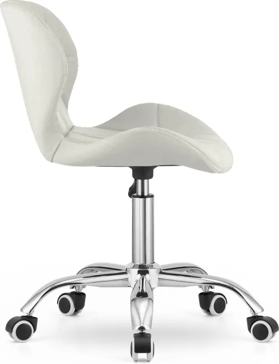 Białe krzesło biurowe AVOLA VELVET