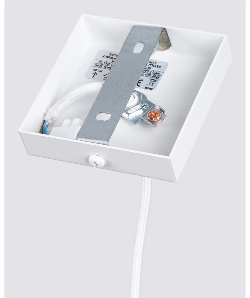 Biała lampa wisząca Gleam – Sollux