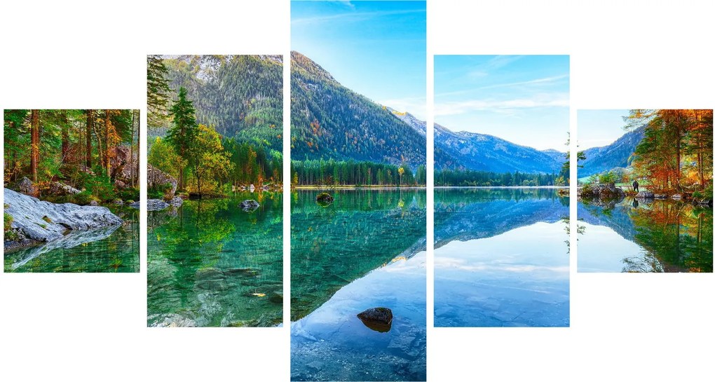 Obraz - Jezioro Hintersee (125x70 cm)
