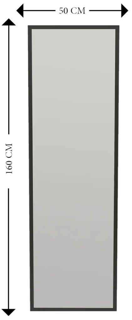 Lustro Tessa Black 50 x 160 cm