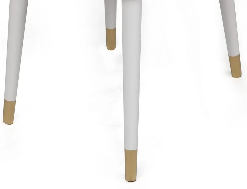 Zestaw krzeseł do jadalni Hugo Cream and White, 4szt.