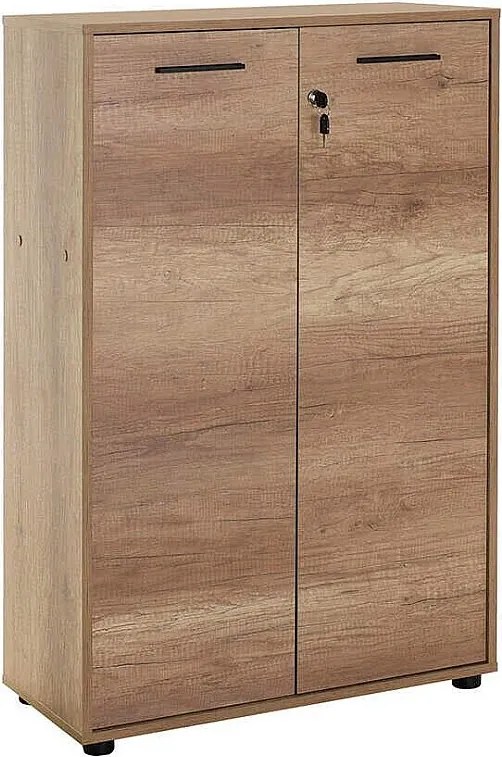 Regał na książki – szerokość 72 cm, wysokość 110 cm, głębokość 34 cm – dąb – płyta wiórowa