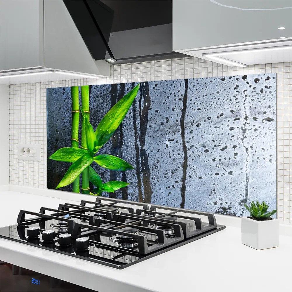 Panel Szklany do Kuchni Świeżość Zielonego Bambusa