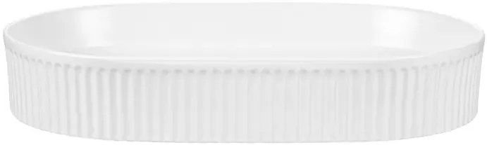 Biała owalna ceramiczna umywalka - Nifo 3X