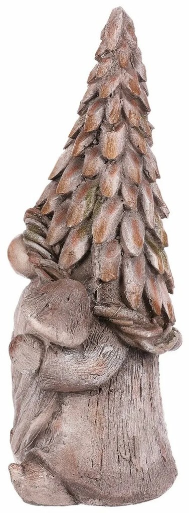Ogród dekoracja krasnal Grzyb, szary, 25 x 19 x 49cm