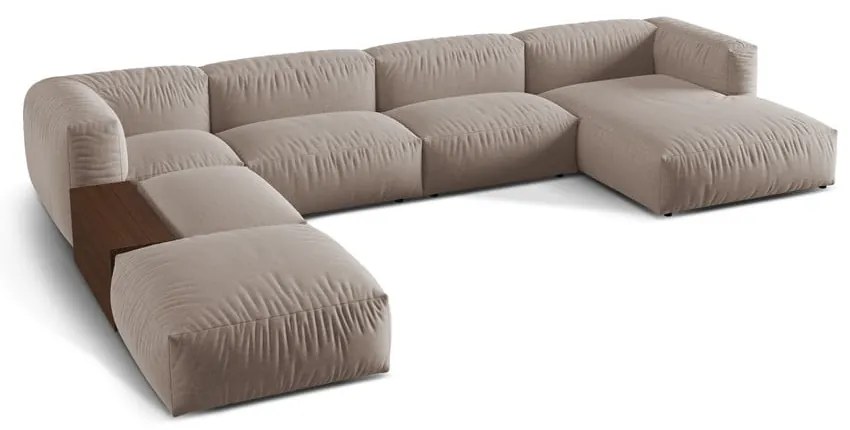 Beżowy narożnik modułowy (lewostronny/w kształcie litery U) Martina – Micadoni Home