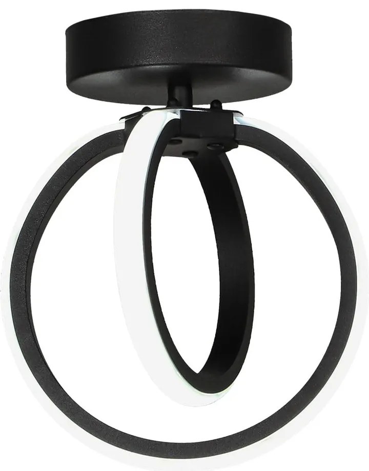 Czarna metalowa lampa sufitowa LED Sezen – Squid Lighting