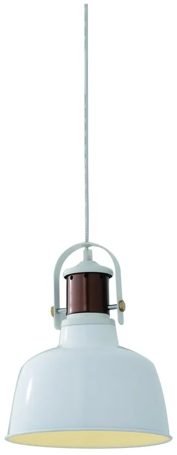 Biała lampa wisząca z metalowym kloszem ø 21,5 cm Noor – GTV