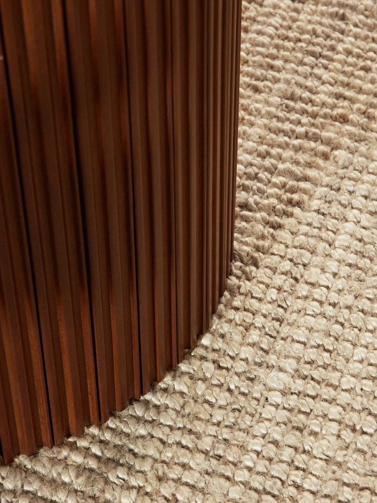 Dywan naturalny jutowy ręcznie tkany Boucle kremowy 160 cm x 160 cm koło