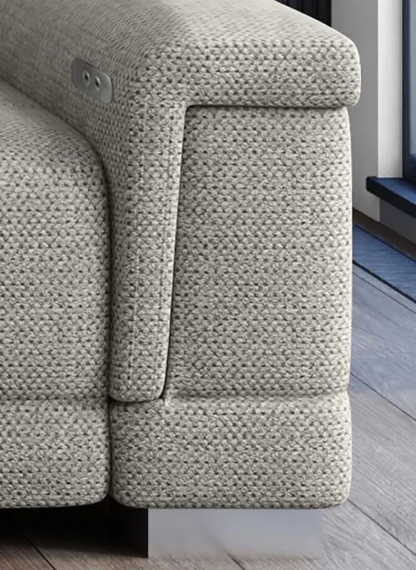 Narożnik CAMPO L z elektryczną regulacją siedziska Prawostronny w tkaninie MEMPHIS 04 WERSAL