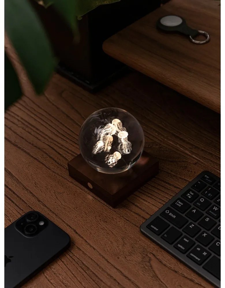 Lampa stołowa LED w naturalnym kolorze ze szklanym kloszem (wysokość 8 cm) Amber – Gingko