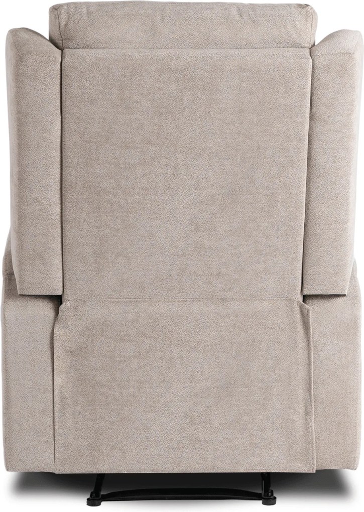 Fotel Masujący SEBASTIAN Rozkładany Wypoczynkowy z Podnóżkiem Beżowy Nowoczesny