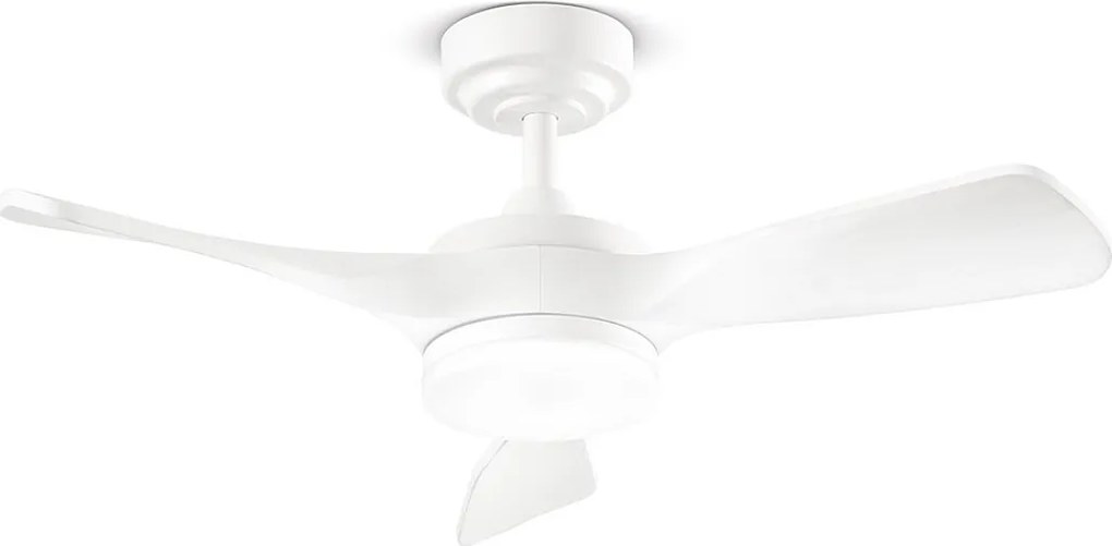 Wentylator sufitowy Perenz 7186 B CT biały z oświetleniem - Ø 90 cm, 3 łopatki, 6 prędkości, silnik prądu stałego 40 W, cichy