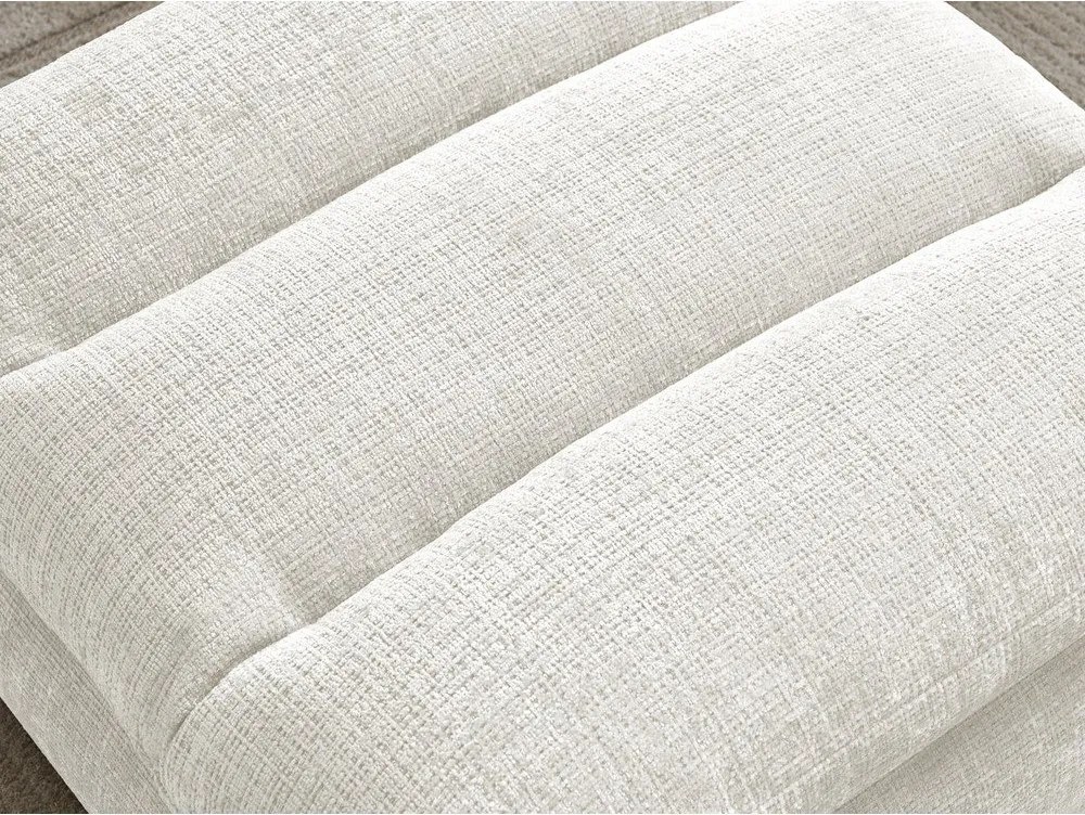 Biały podnóżek z tkaniny szenilowej Neil – Bobochic Paris