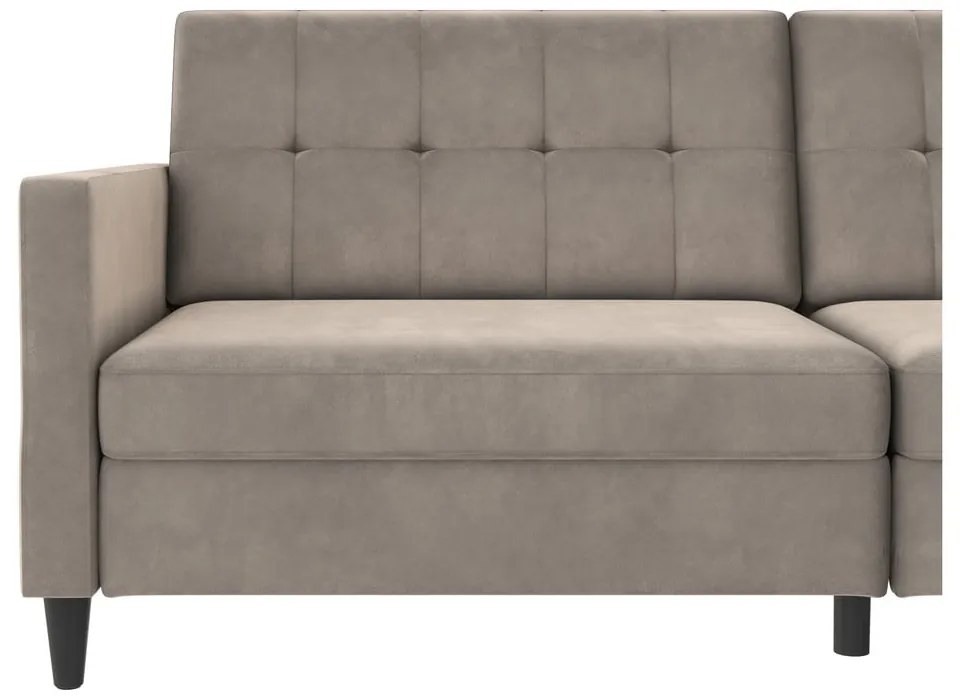 Beżowa aksamitna sofa 203 cm Hartford – Støraa
