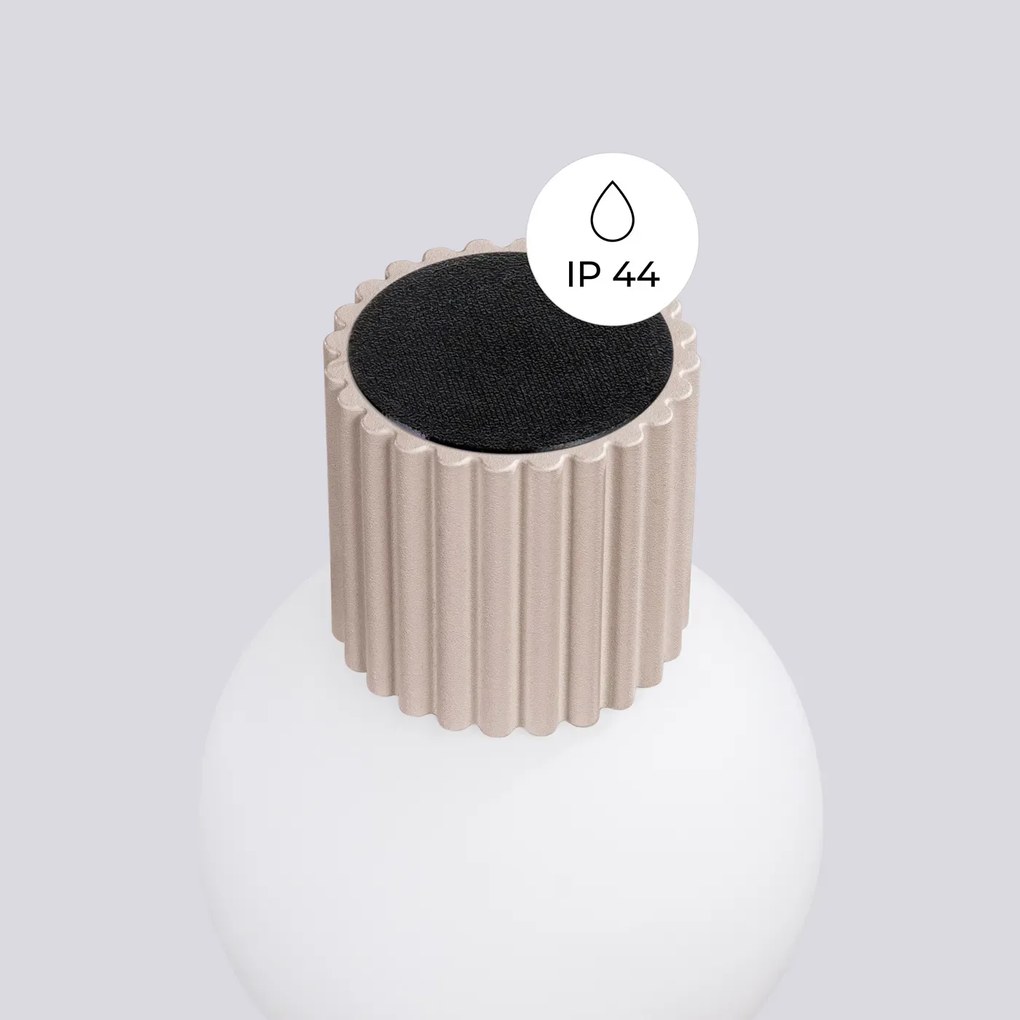 Kinkiet HALO taupe IP44 ryflowany SOLLUX  LIGHTING