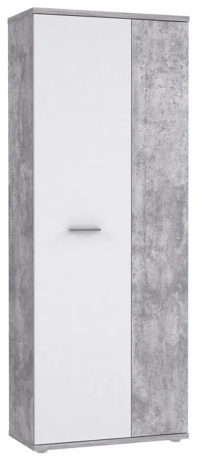 Komoda/Szafka na buty SIMO biały/szary beton